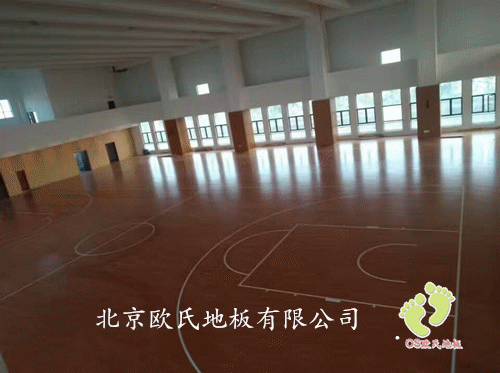 江蘇泰州雙河初中楓木運動木地板