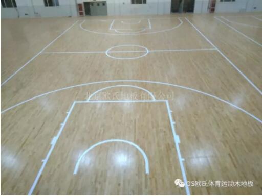 山東德州臨邑**中學(xué)體育館木地板成功案例