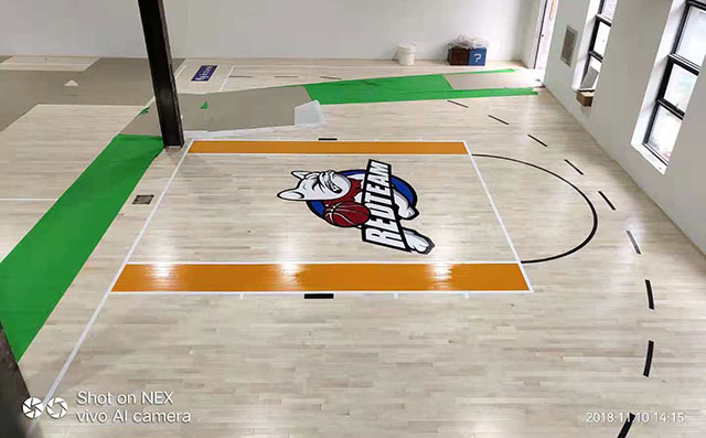 北京朝陽區祈園文化創意小鎮運動木地板項目