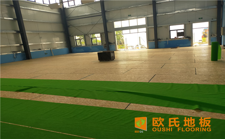 廣東惠來縣大南海開發(fā)區(qū)羽毛球館木地板案例